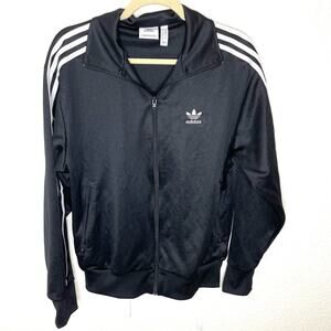 Adidas Black and White Classic Track Jacket size small 90's Y2K Comfy ov…